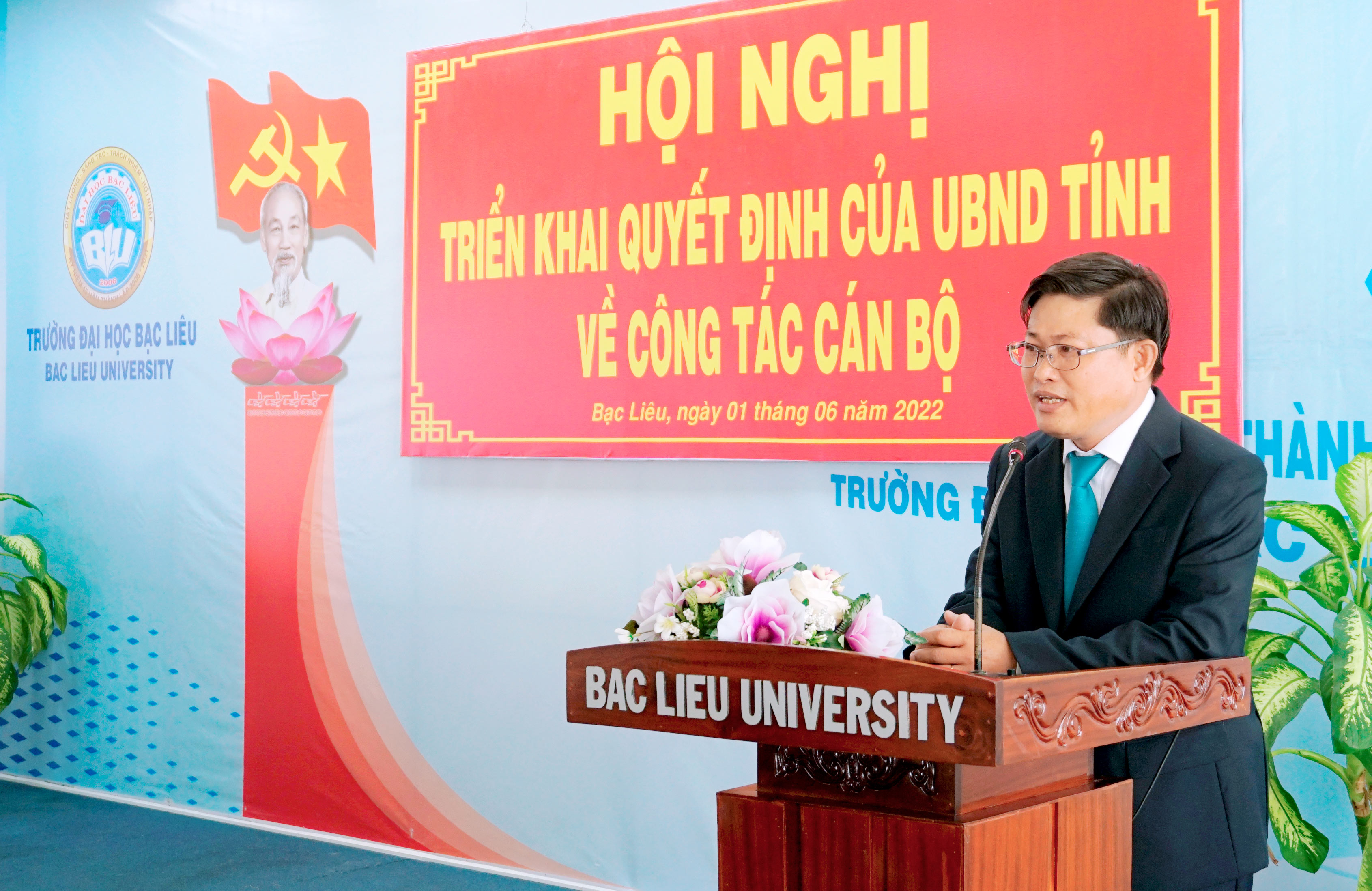 Trường Đại học Bạc Liêu tổ chức hội nghị triển khai quyết định của UBND tỉnh về việc bổ nhiệm Hiệu trưởng và Phó Hiệu trưởng