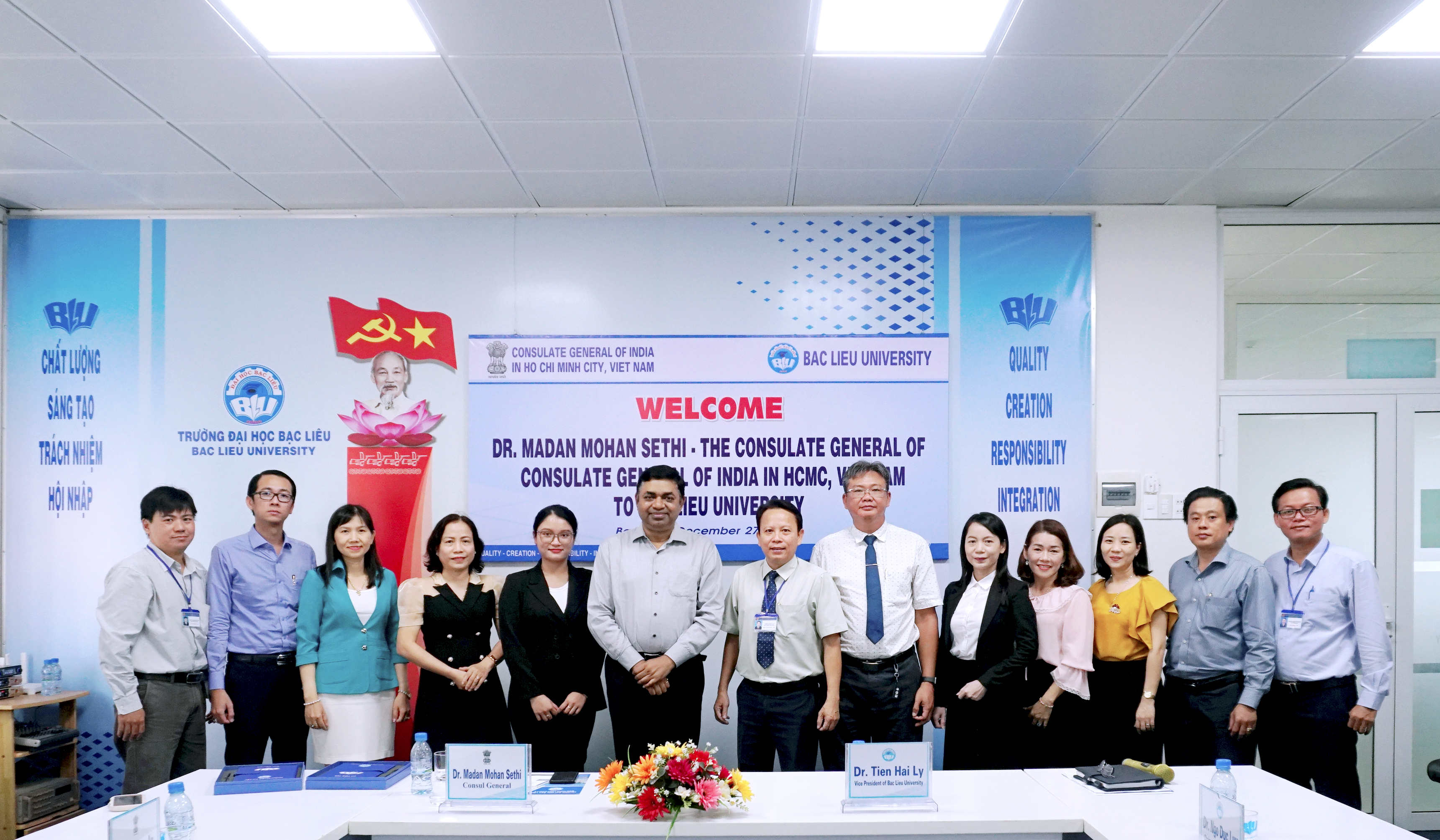 Bac Lieu University welcomed and worked with the Indian Consulate General in Ho Chi Minh City