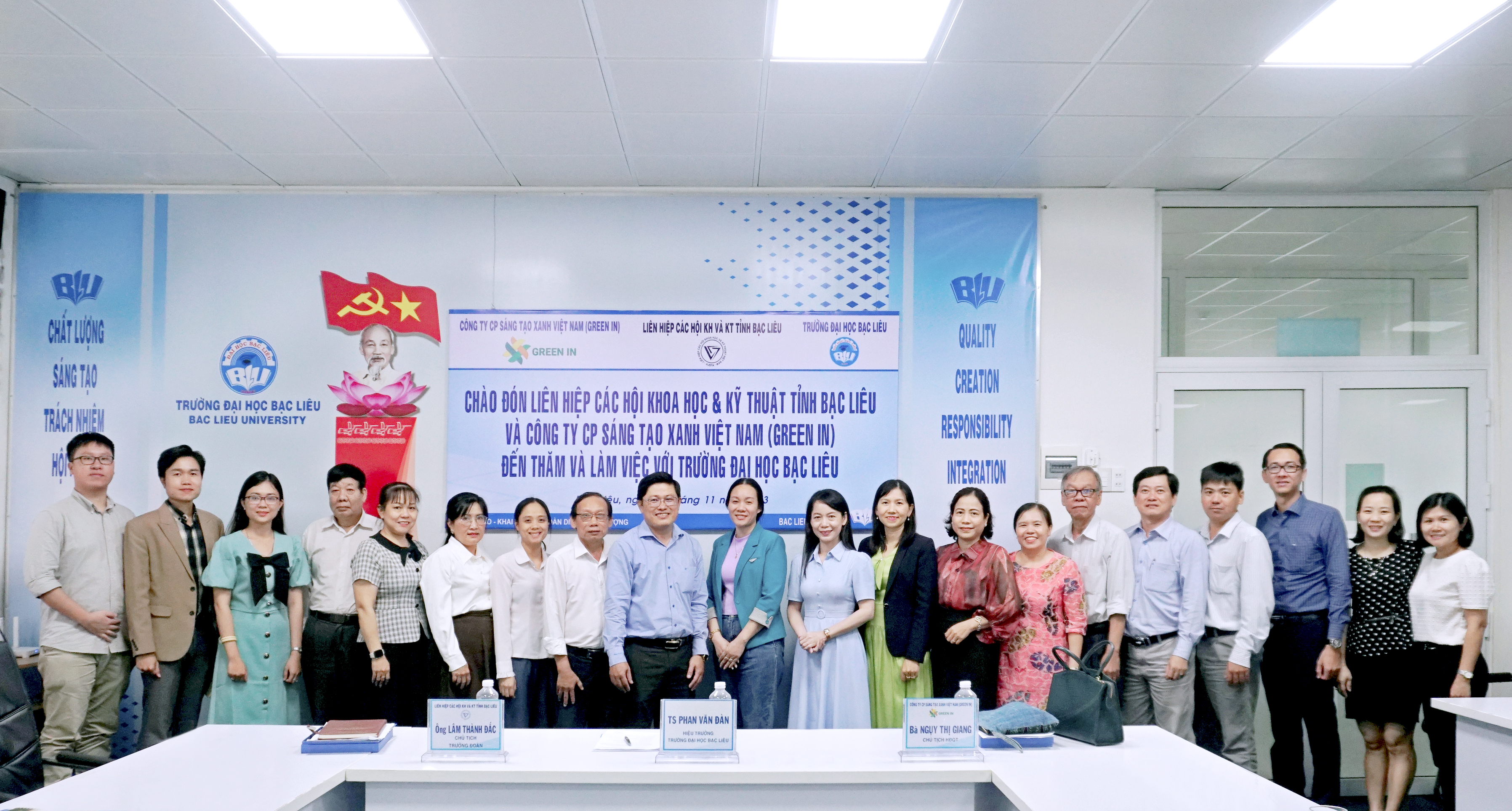 Welcoming the delegation of Bac Lieu Union Science and Technology Associations and Vietnam Green Innovation Joint Stock Company (Green In)