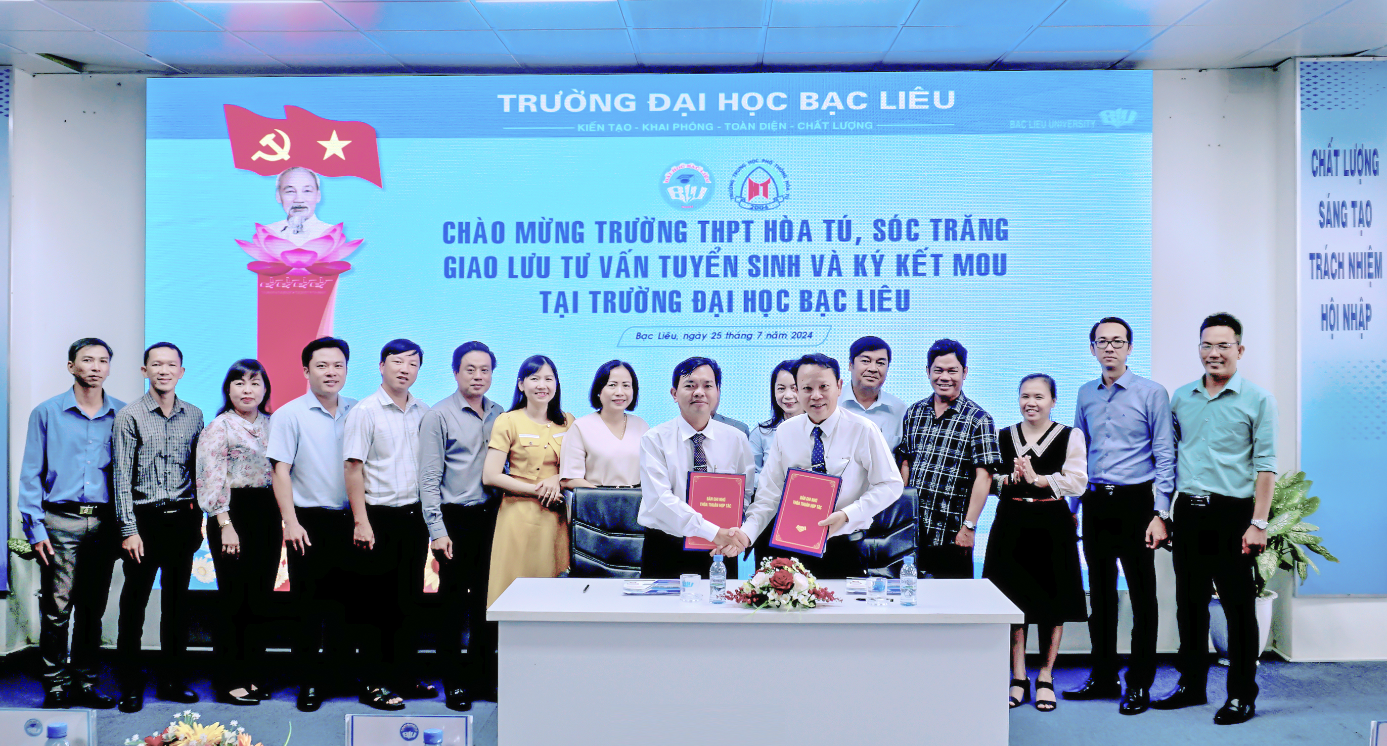 Trường Đại học Bạc Liêu tổ chức buổi Tư vấn tuyển sinh và Ký kết thoả thuận hợp tác với trường THPT Hoà Tú