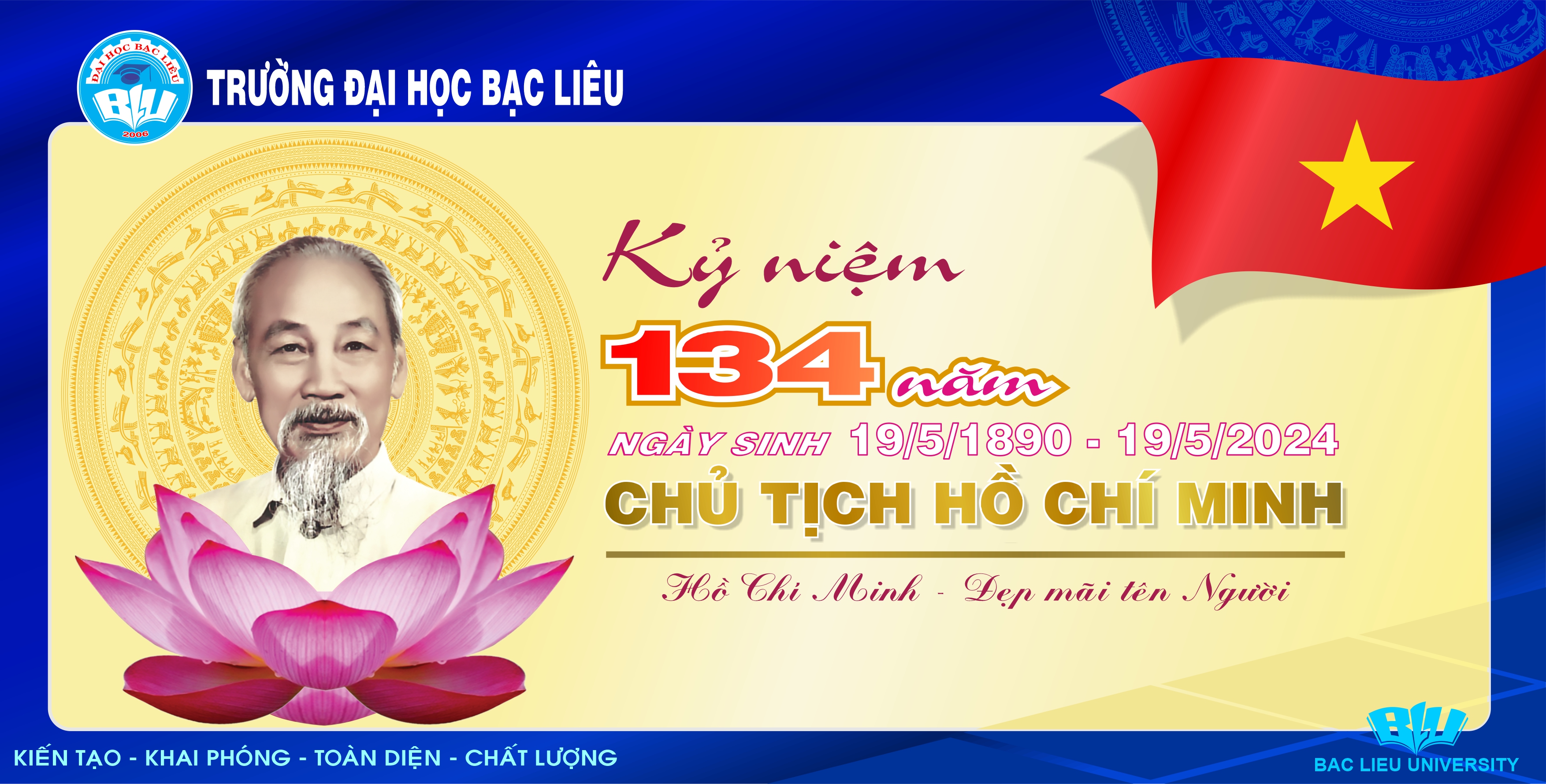 Tuyên truyền kỷ niệm 134 năm Ngày sinh Chủ tịch Hồ Chí Minh (19/5/1890 - 19/5/2024)