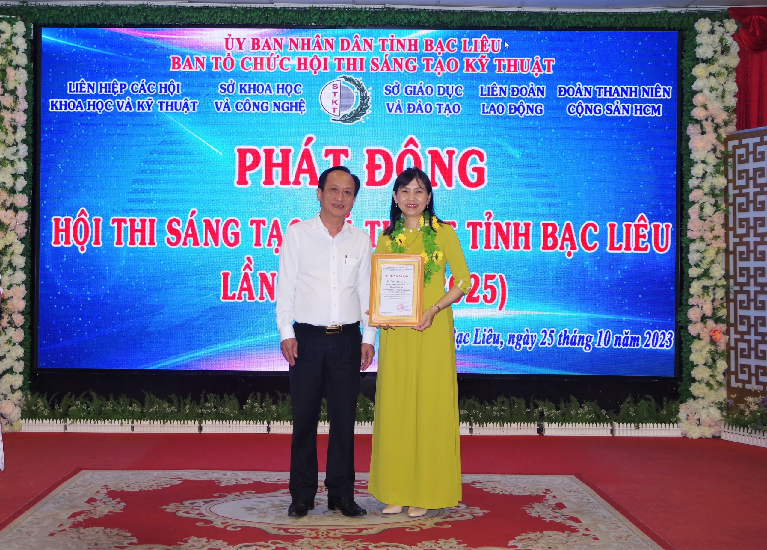 Giảng viên Trường Đại học Bạc Liêu có công trình khoa học đoạt giải Ba, Giải Thưởng Sáng tạo Khoa học Công nghệ Việt Nam, năm 2023