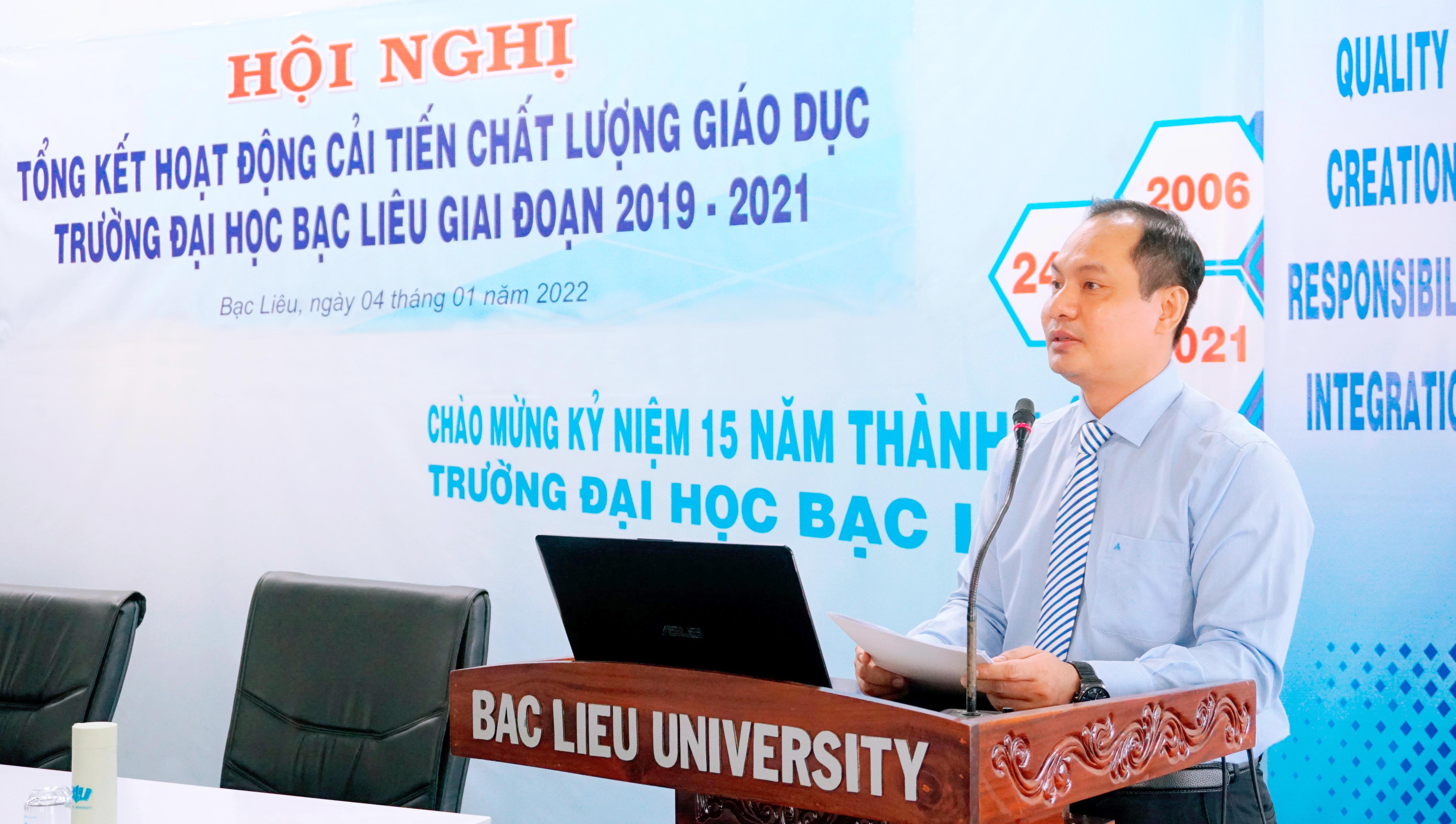 Trường Đại học Bạc Liêu tổ chức Hội nghị tổng kết hoạt động cải tiến giáo dục giai đoạn 2019-2021